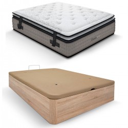 Pack Colchón Grand Luxe + Canapé madera
